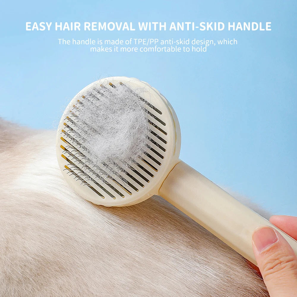 Comb Hair Removal Pet - Button Hair Removal Handle Stainless Steel