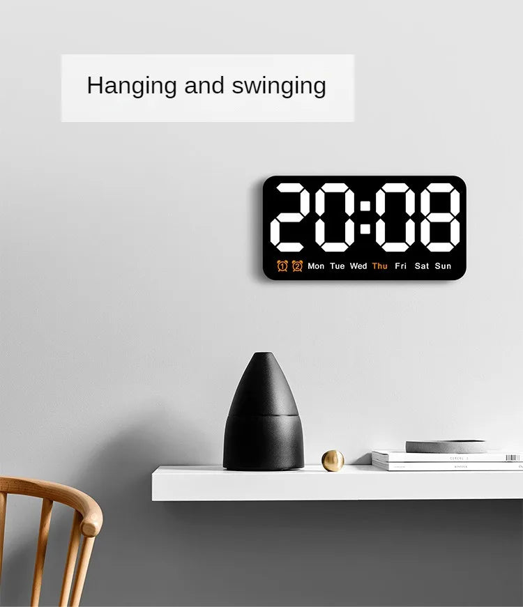 Electronic Wall Clock Temperature Date Display Table Clock Wall